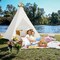 Lace Teepee Tent with Colorful Light Strings for Children